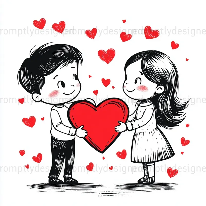 Valentines Day Line Art Designs