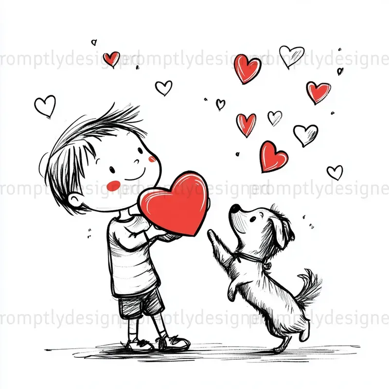 Valentines Day Line Art Designs