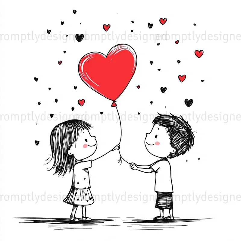 Valentines Day Line Art Designs