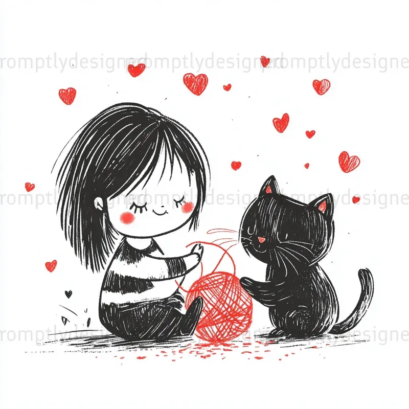 Valentines Day Line Art Designs