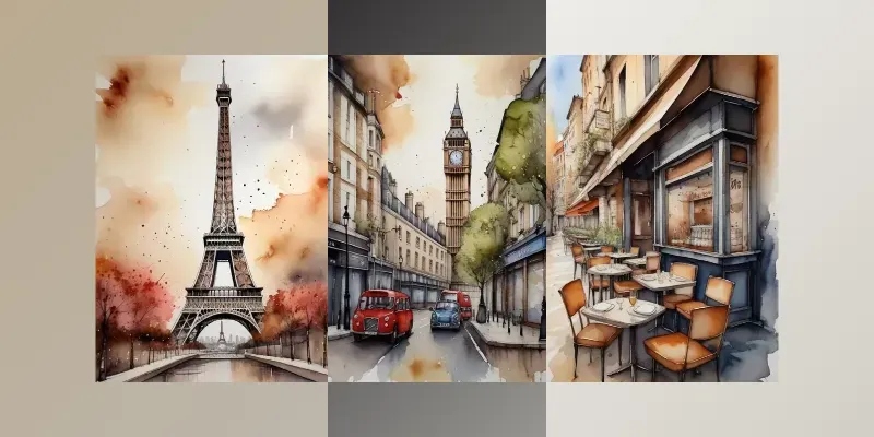 Watercolor Paintings generated by undefined