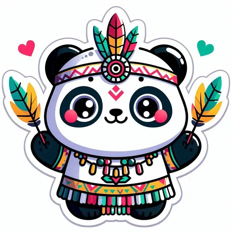 Adorable Tribal Animal Stickers