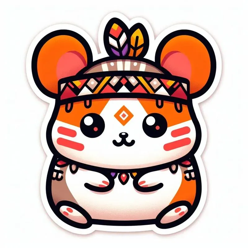 Adorable Tribal Animal Stickers