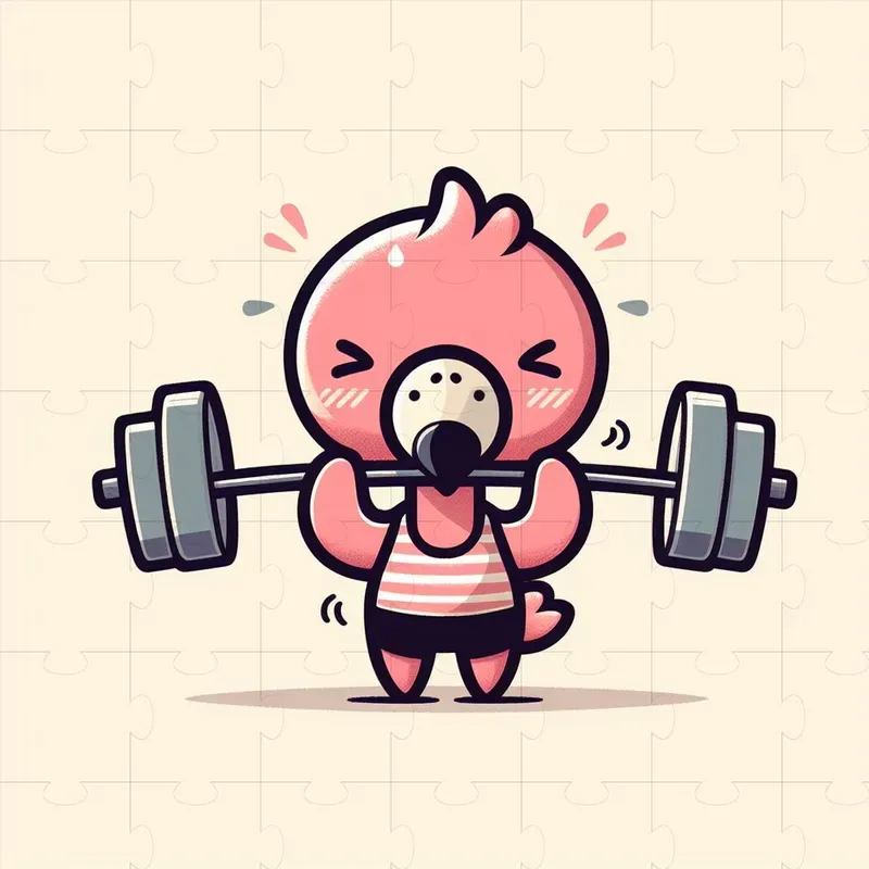 Animal Cartoons Lifting Weights