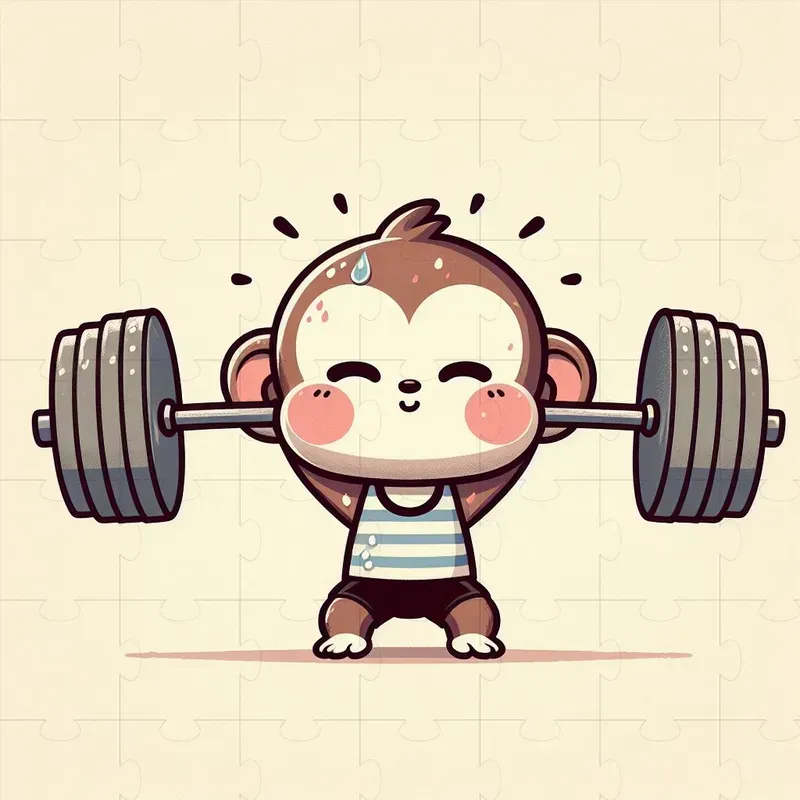 Animal Cartoons Lifting Weights