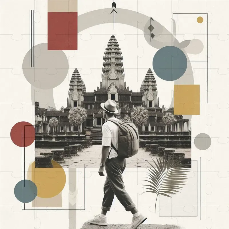 Monochromatic Collage Journeys