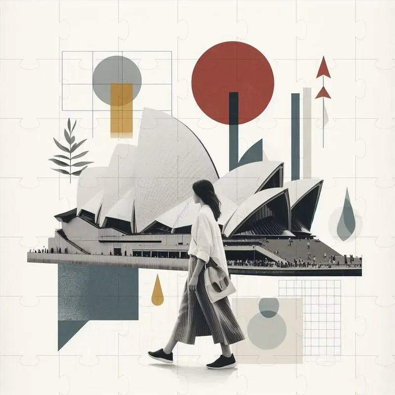 Monochromatic Collage Journeys