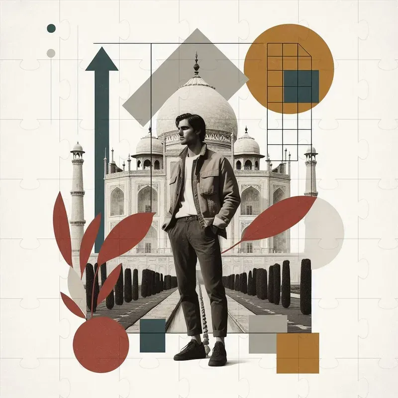 Monochromatic Collage Journeys