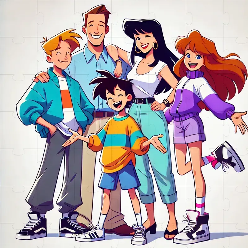 90s Cartoon Style Illustrations