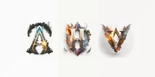 Fantasy Alphabet Logos generated by midjourney