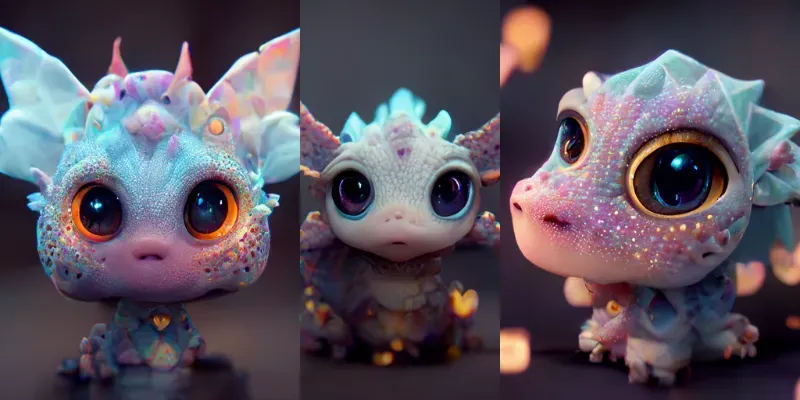 Baby Glitter Dragons generated by undefined