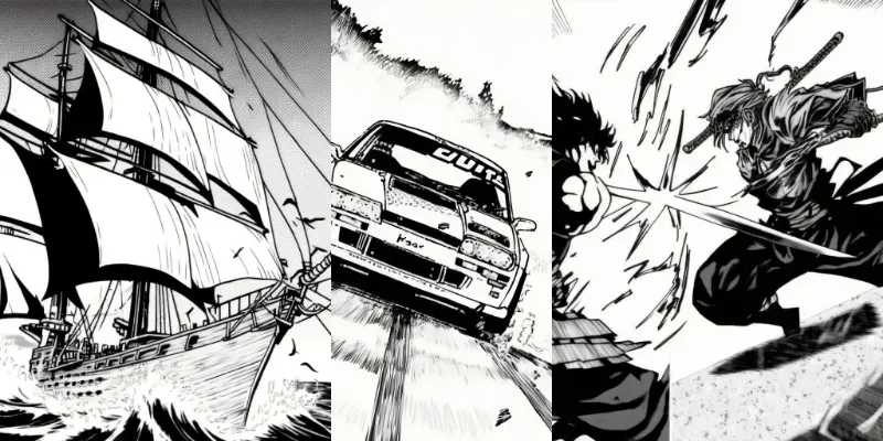 Black And White Manga generated by undefined