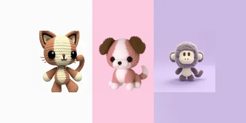 Very Cute Plush Animals generated by dalle
