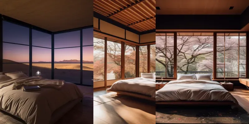 Esthetic Bedrooms In Most Picturesque Places generated by undefined