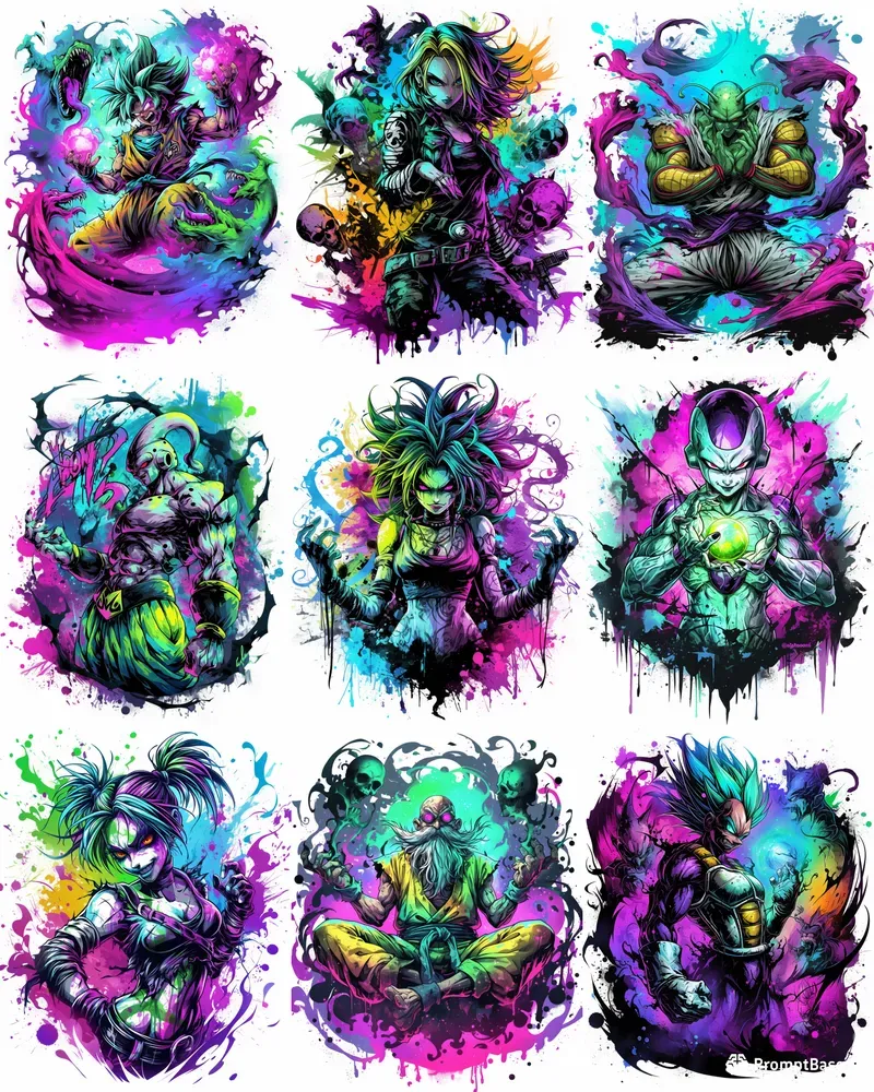 Dragon Ball Character Splash Art