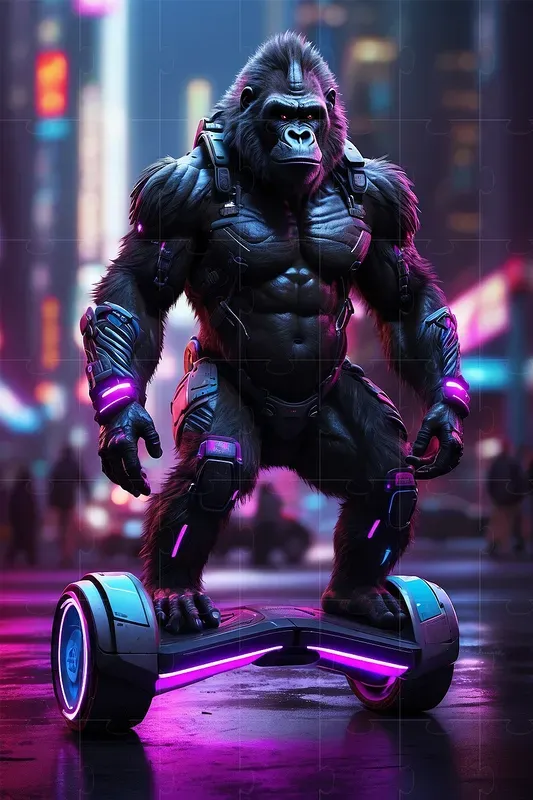 Futuristic Neon Cyberpunk Animals