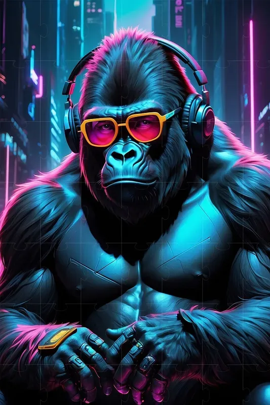 Futuristic Neon Cyberpunk Animals