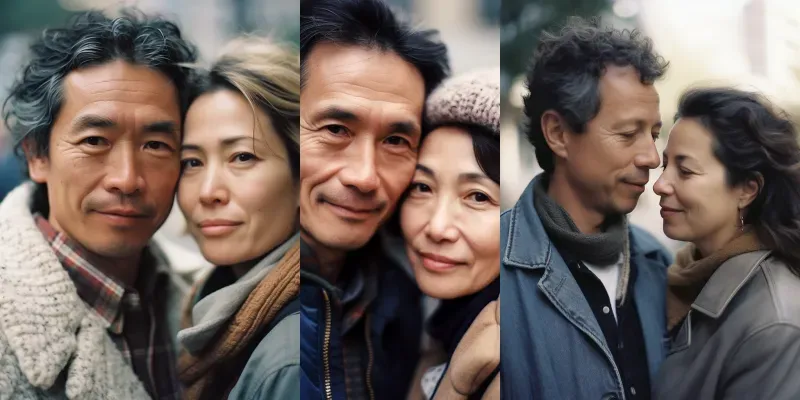 Couples Close Up Photos generated by undefined