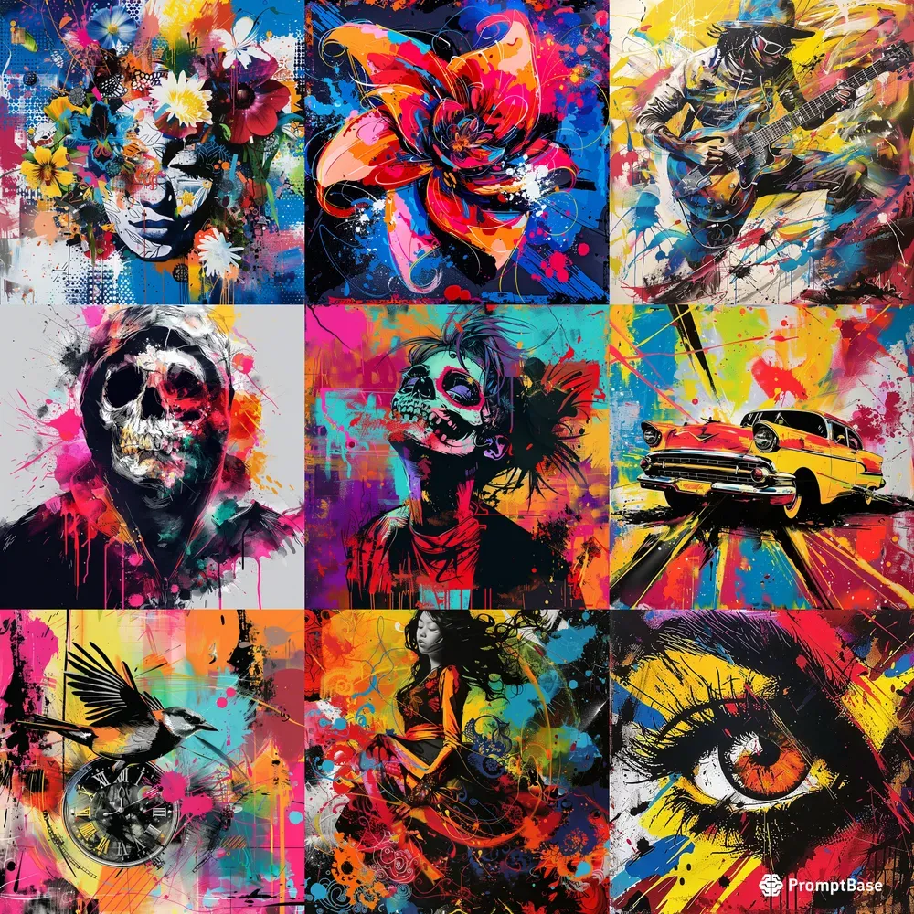 Rebellious Color Explosions Art