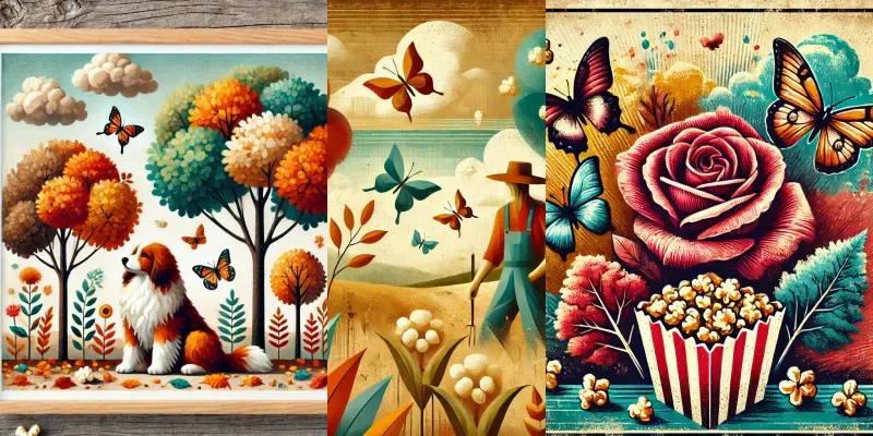 Vibrant Nature Dreams In Midcentury Style generated by undefined