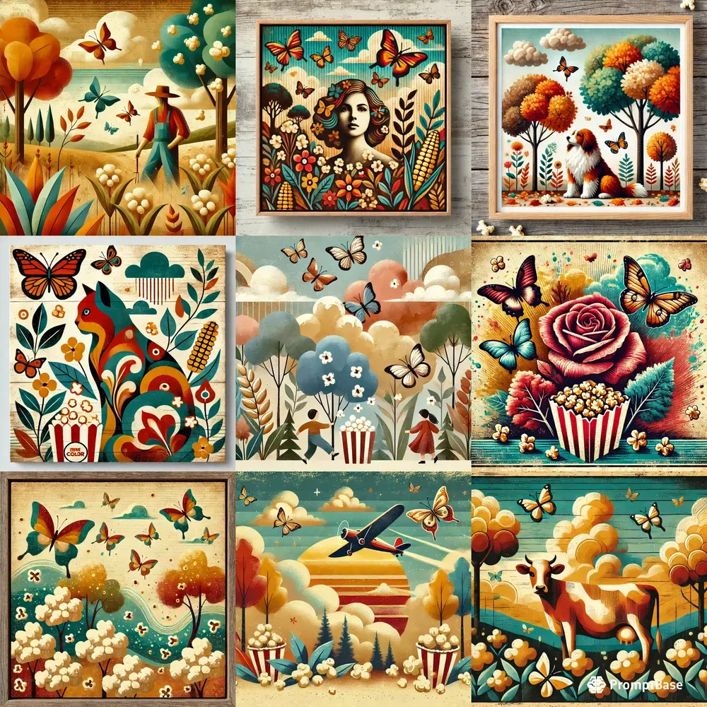 Vibrant Nature Dreams In Midcentury Style