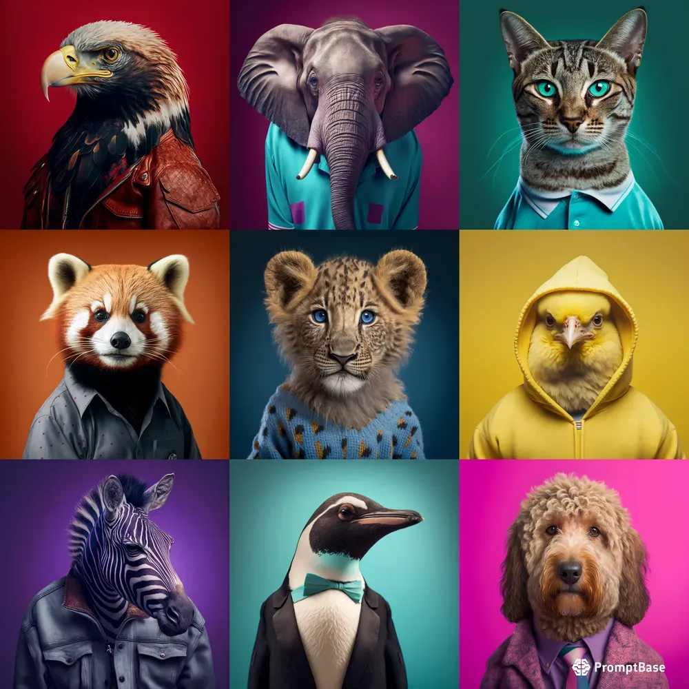 Animals Wearing Human Clothes