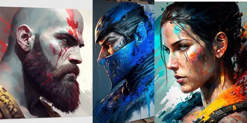 Videogames Characters Art generated by midjourney