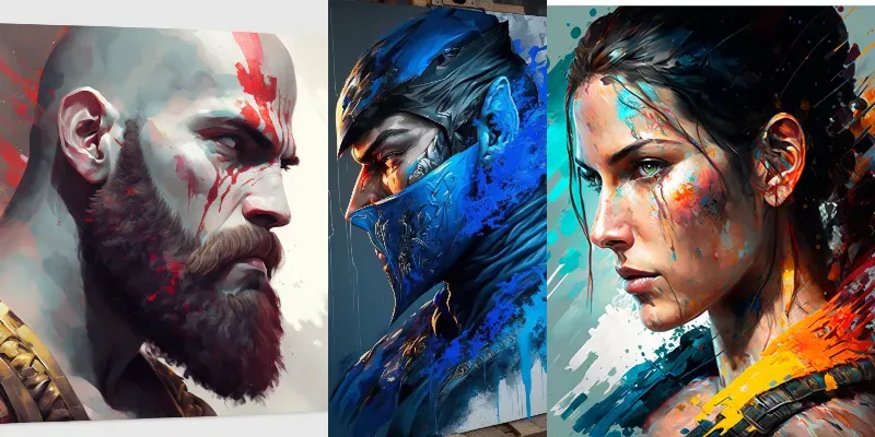 Videogames Characters Art generated by undefined