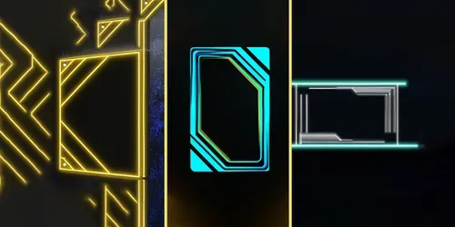 Neon Glowing Frames  generated by dalle