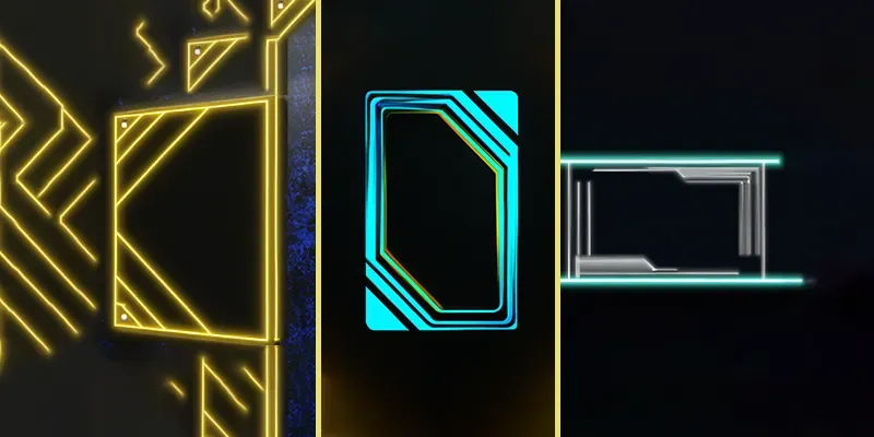 Neon Glowing Frames  generated by undefined