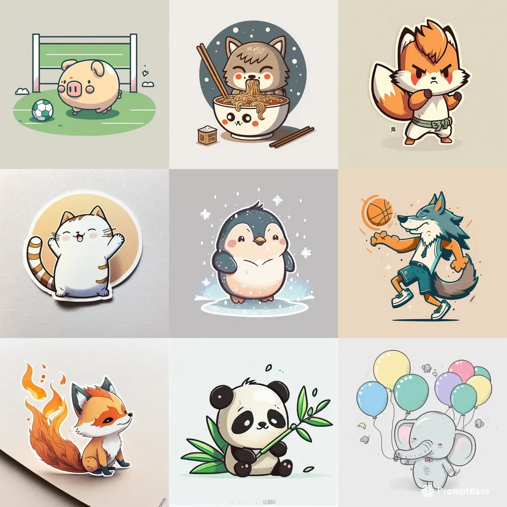 Kawaii Cute Animals - Stickers