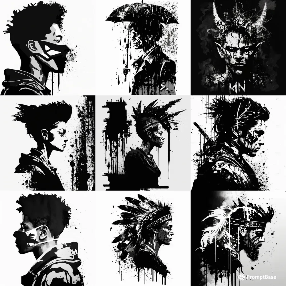 Stencil Art Illustrations