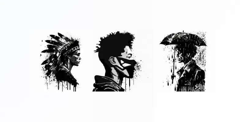 Stencil Art Illustrations generated by undefined