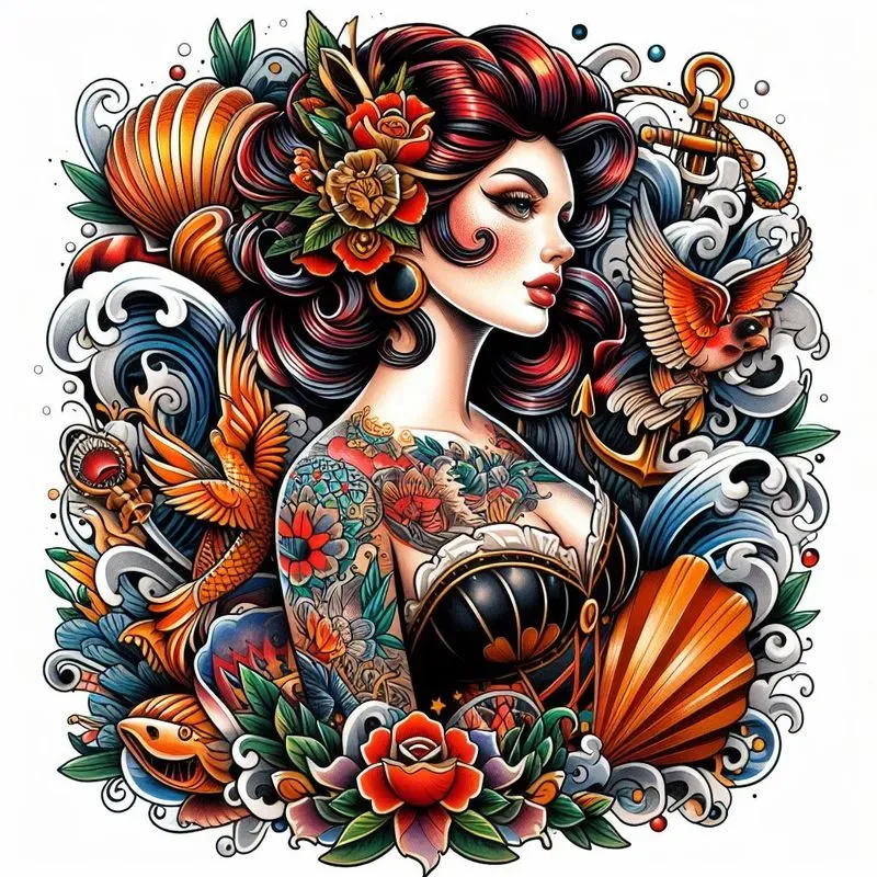 Neotraditional Style Tattoo Designs