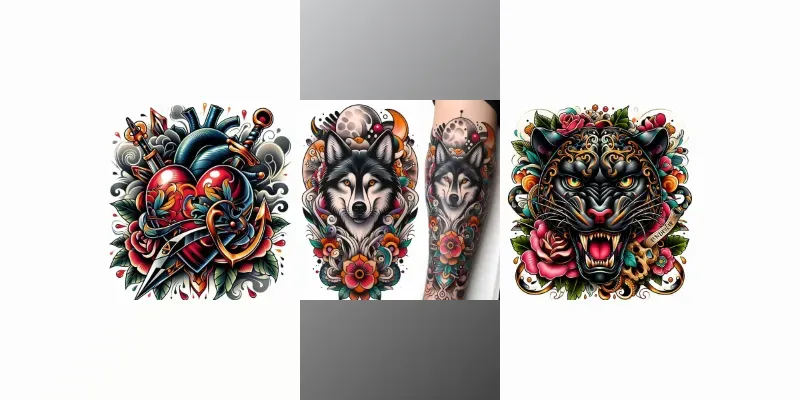 Neotraditional Style Tattoo Designs generated by undefined