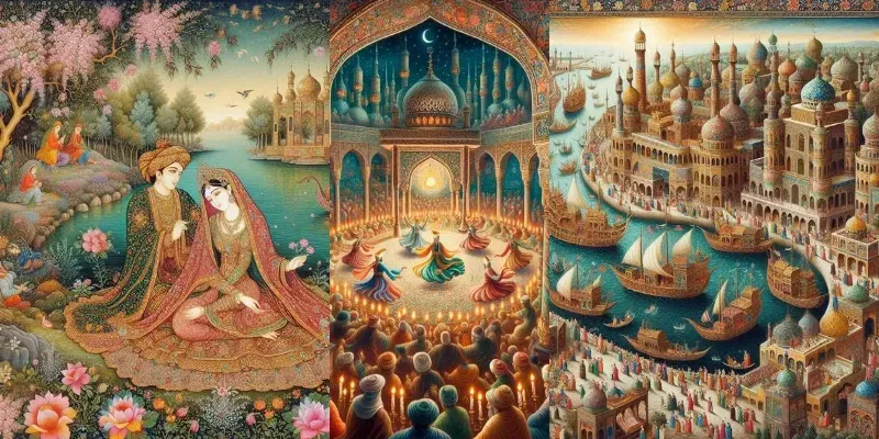 Persian Miniature Painting generated by undefined