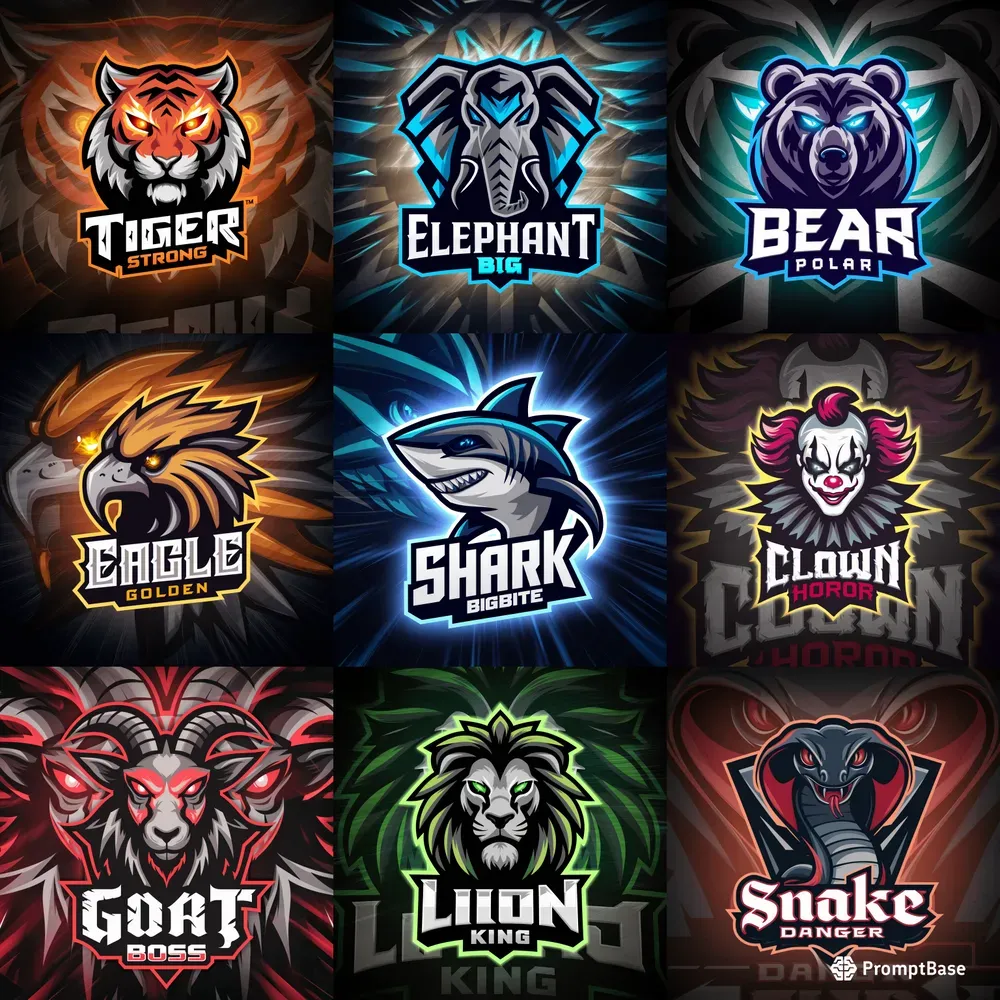 Modern Gaming Mascot Logos