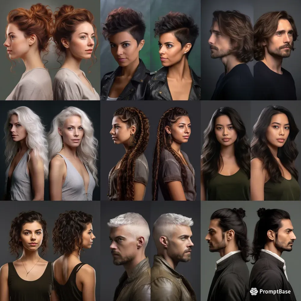 Customizable Stylish Hairstyle Views