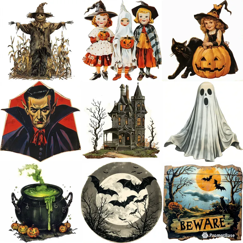 Vintage Halloween Cliparts