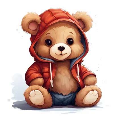 Cute Teddy Bears Wearing Clothes