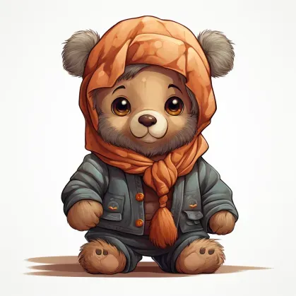 Cute Teddy Bears Wearing Clothes