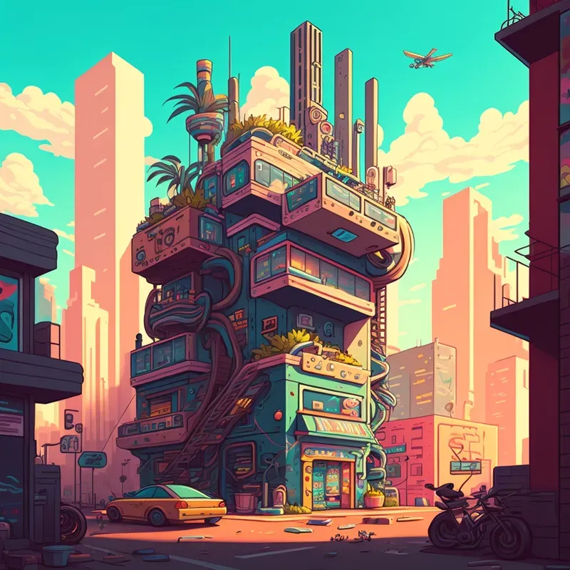 Cute Illustrated Buildings