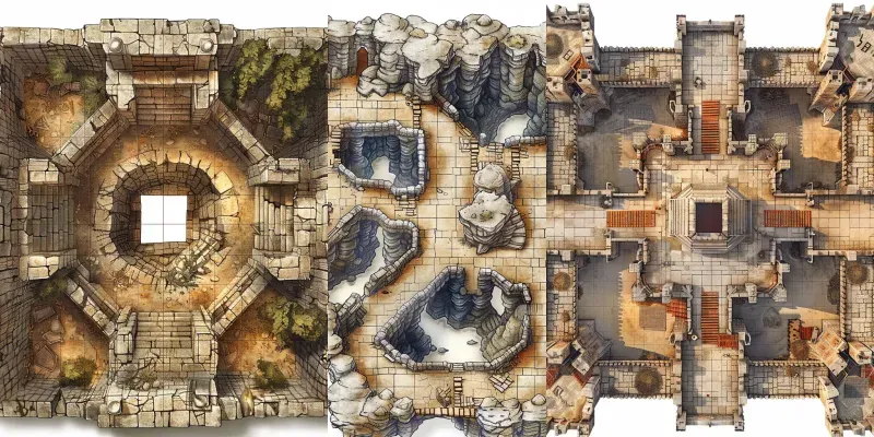 RPG Battlemaps Clip Art generated by undefined