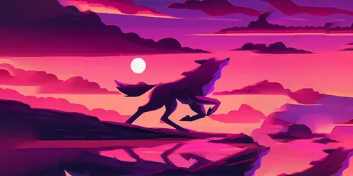 Synth Wolves generated by dalle