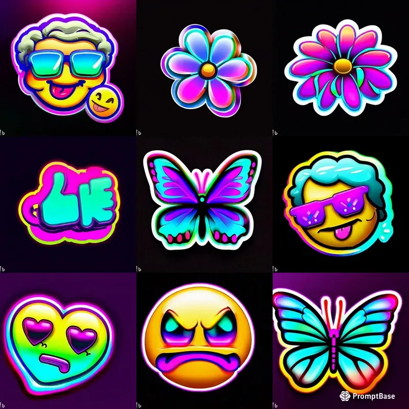 Brilliant Neon Stickers