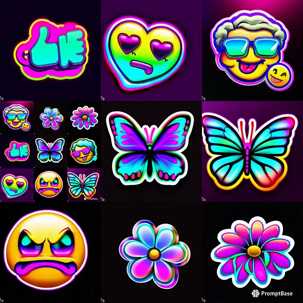 Brilliant Neon Stickers