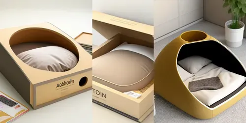 Cardboard Cat Beds generated by midjourney