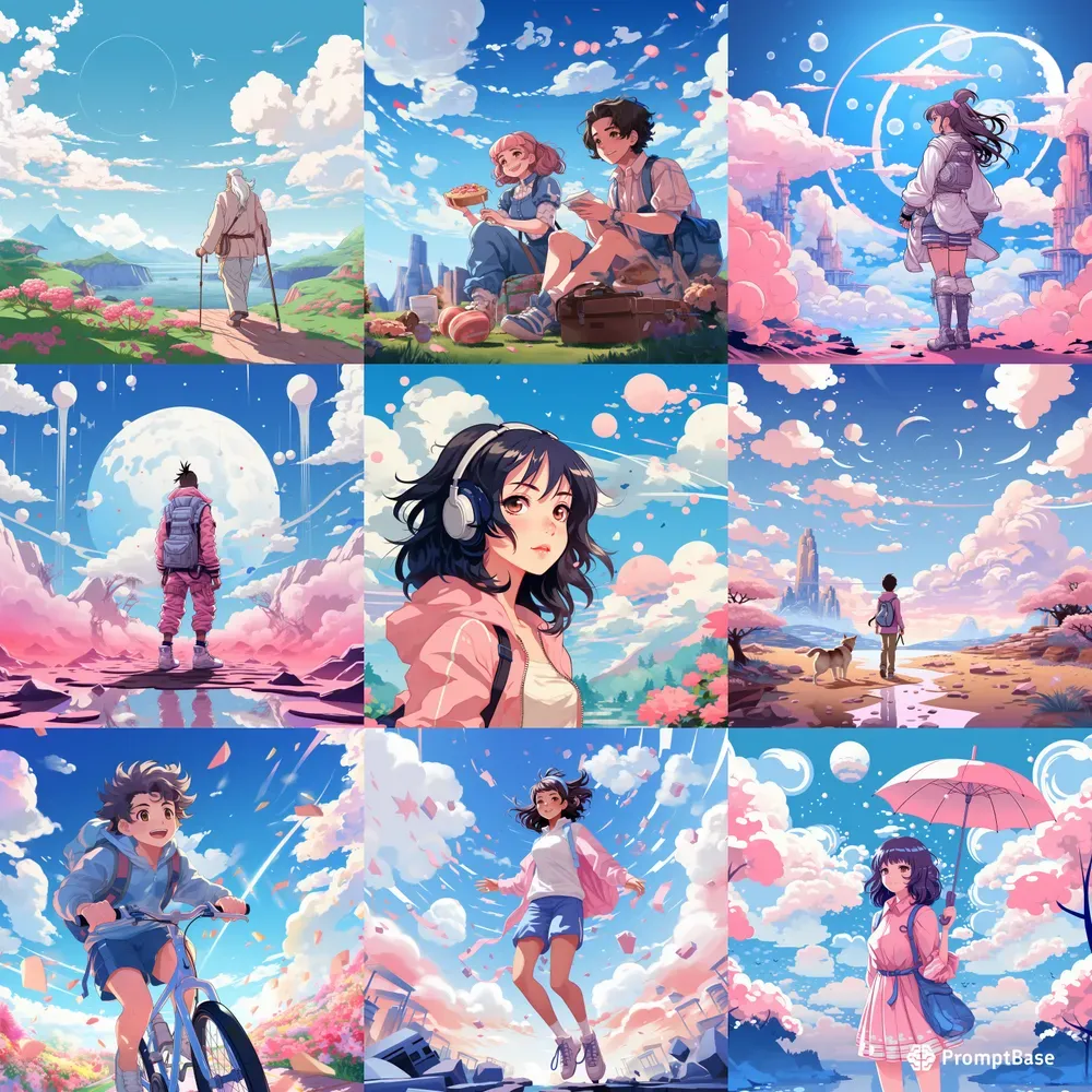 Anime Soft Pastel Characters And Scenes