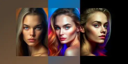 Colorful Women Portraits generated by midjourney