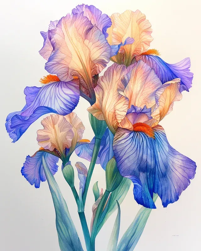 Watercolor Beautiful Flowers